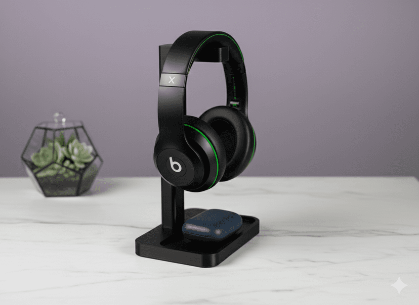 support pour casque avec plateau